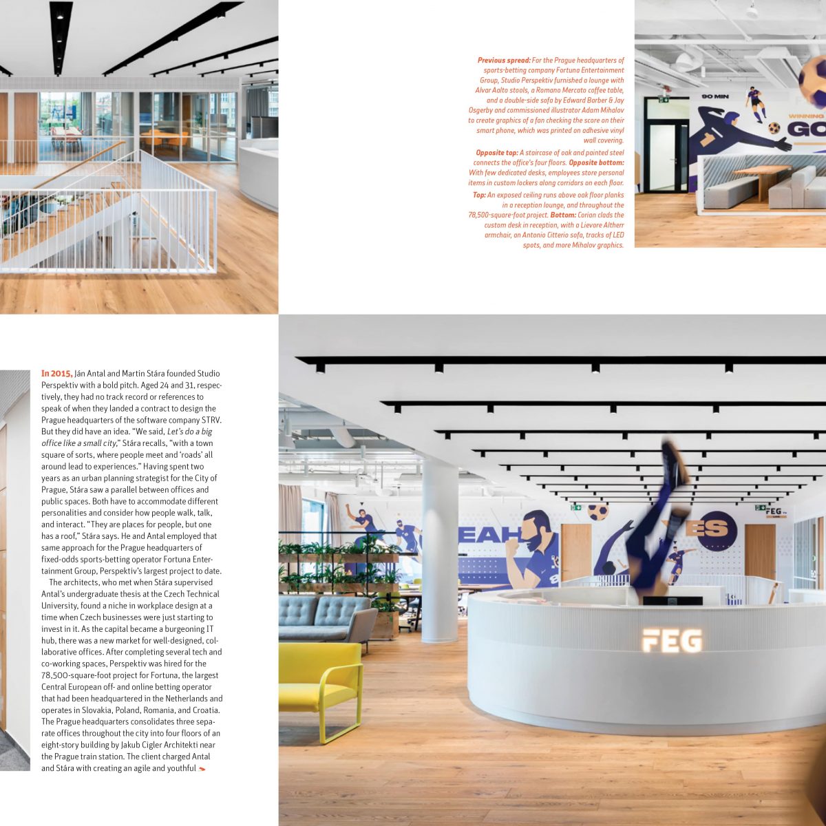 Kanceláře Fortuna Entertainment Group v magazine Interior Design